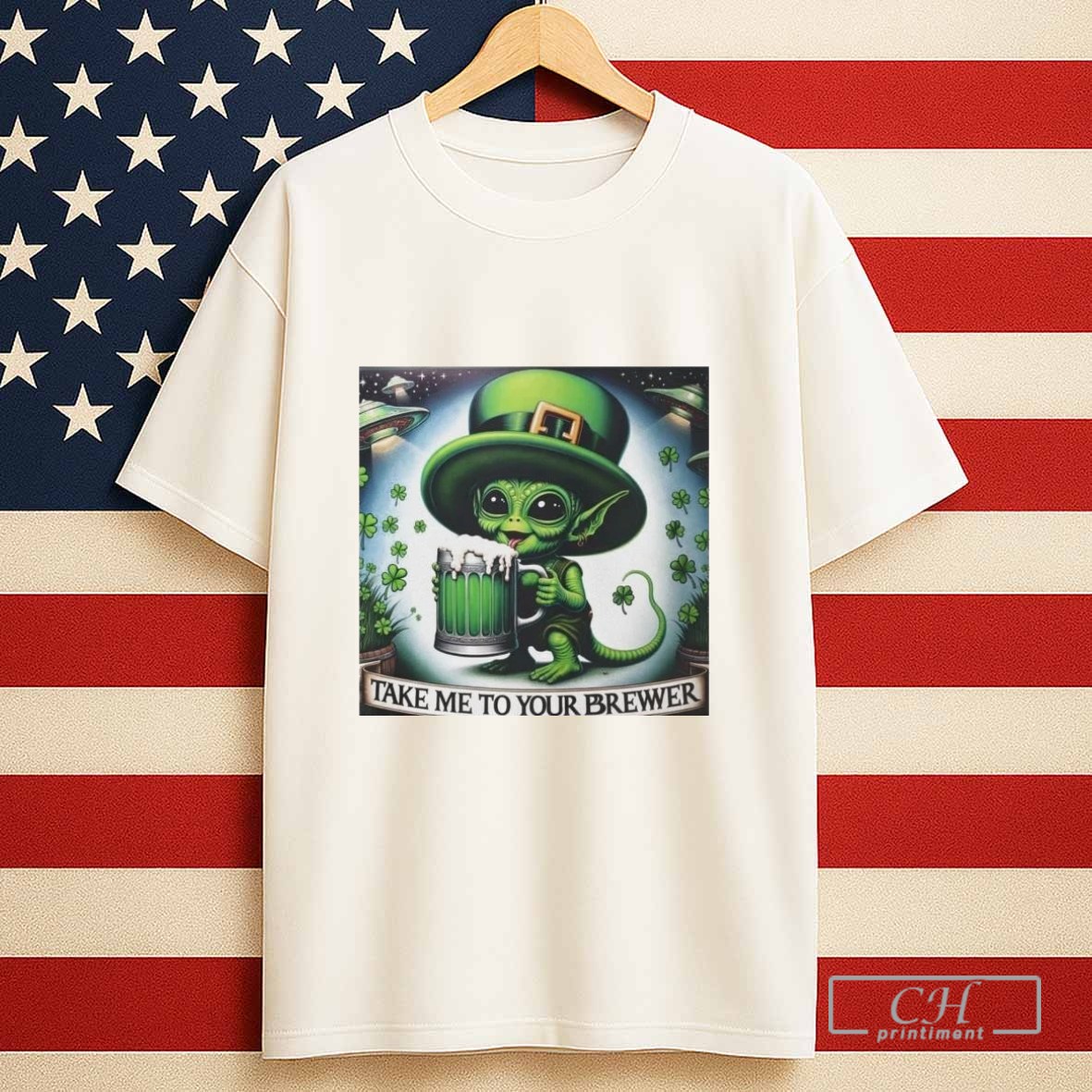 Alien Take Me To Your Brewer St Patricks Day Tshirt Sweater
