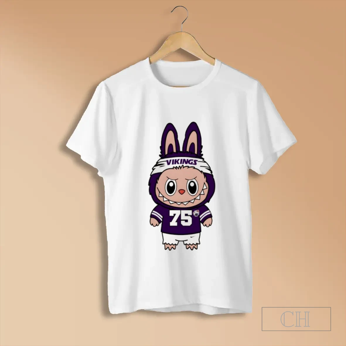 American Football Labubu Mascot Baltimore Ravens T Shirts