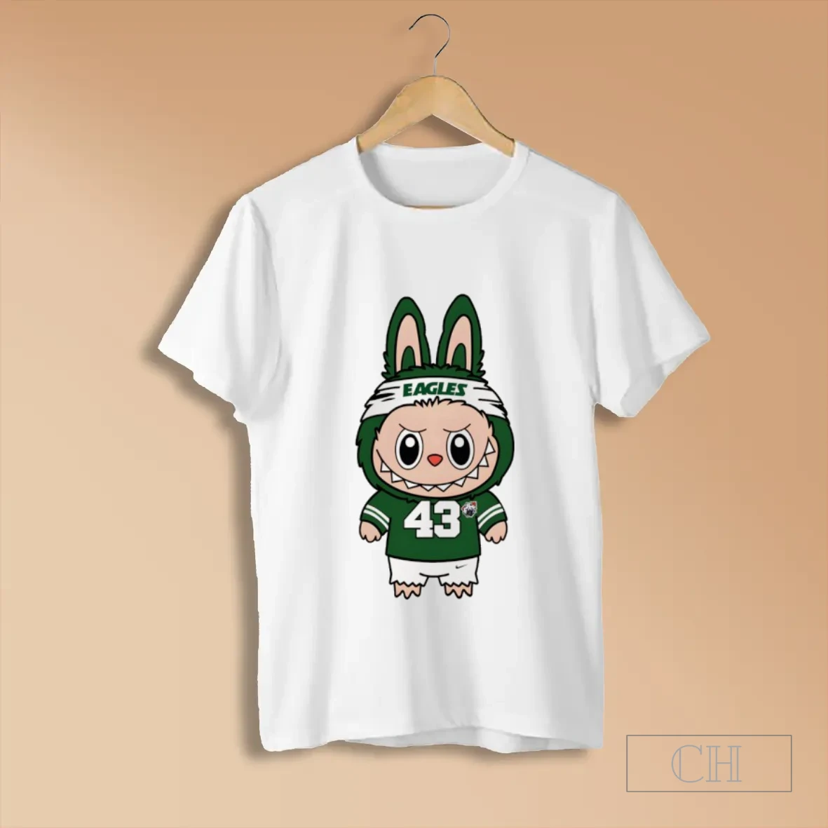 American Football Labubu Mascot Philadelphia Eagles T Shirts