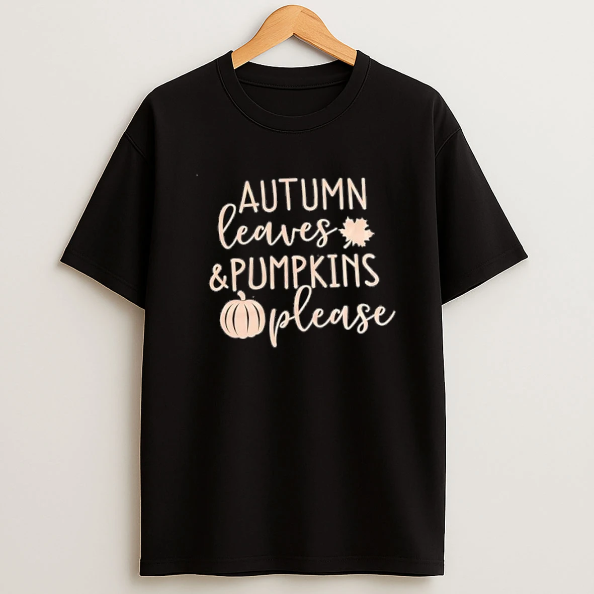 Autumn Leaves Pumpkins Please Halloween Shirts