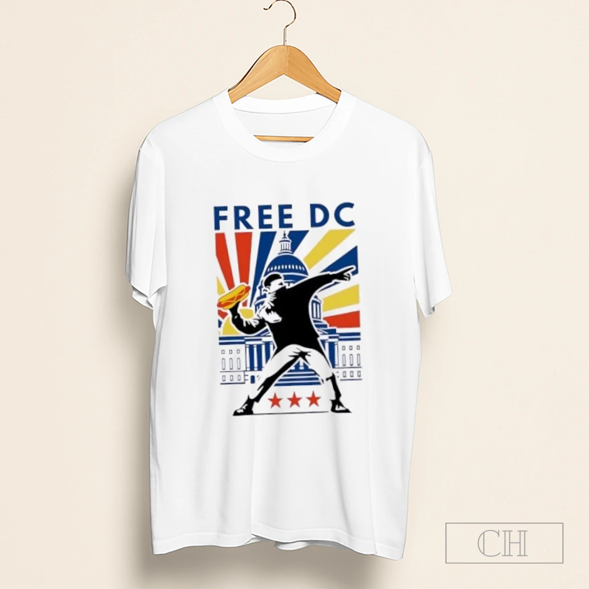 Banksy Inspired Free Dc Sandwich Thrower Shirt