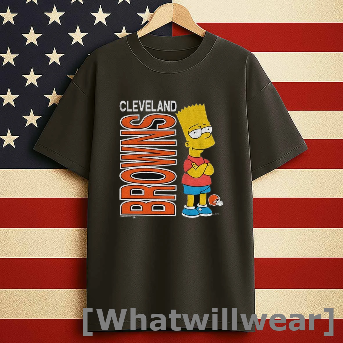 Bart X Cleveland Browns Football Nfl 2025 Cartoon Shirts