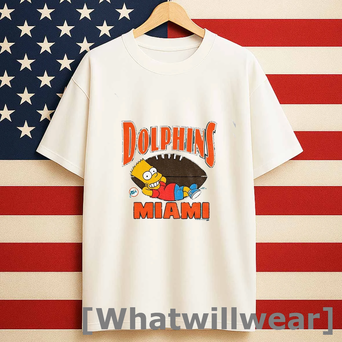Bart X Miami Dolphins Football Nfl 2025 Cartoon Shirts