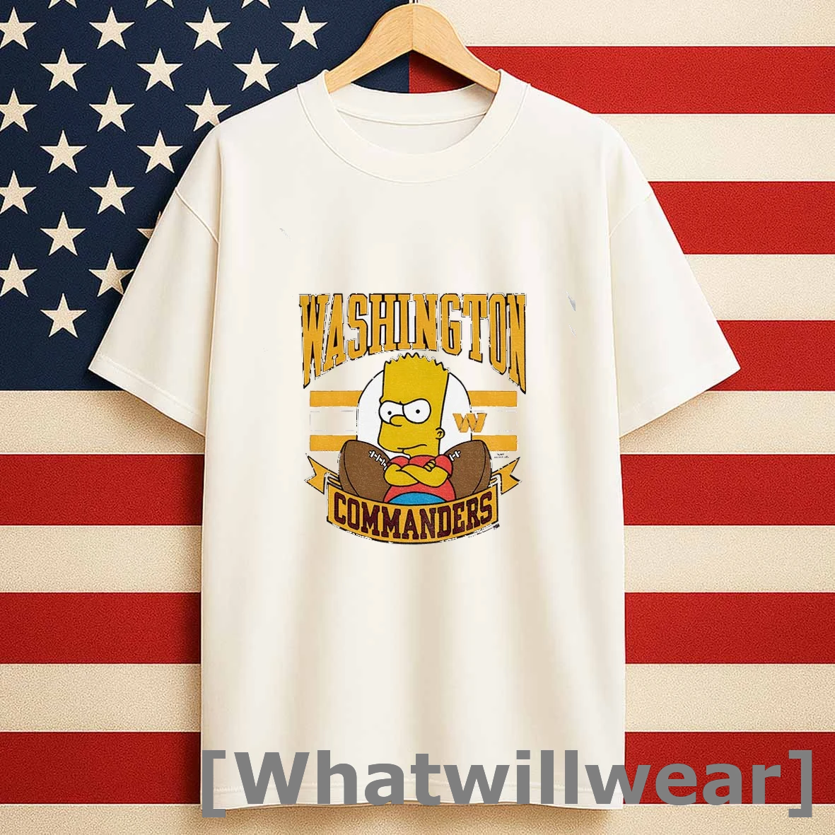 Bart X Washington Commanders Football Nfl 2025 Cartoon Shirts