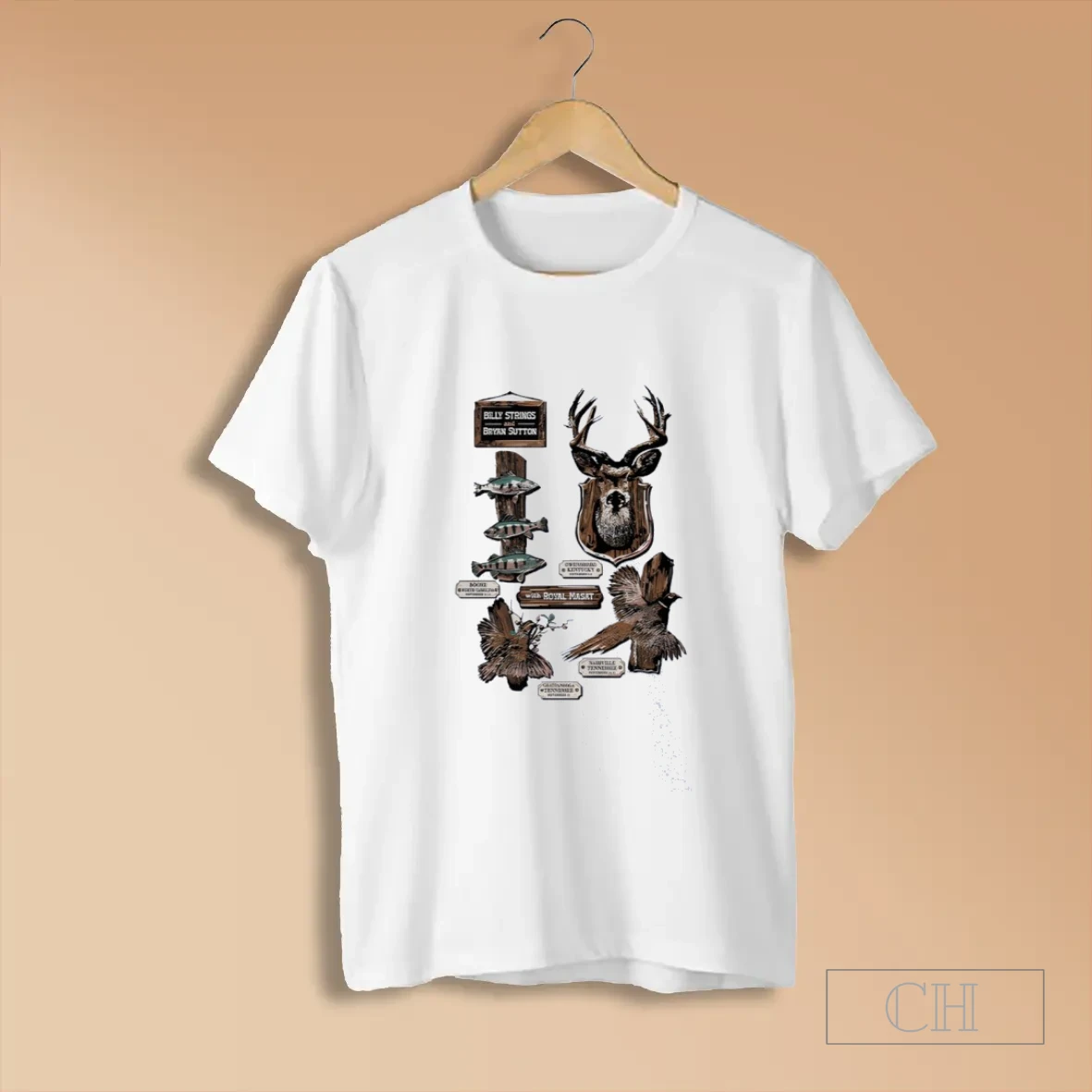 Billy Strings And Bryan Sutton With Royal Masat Taxidermy 25 Animals Graphic T Shirt