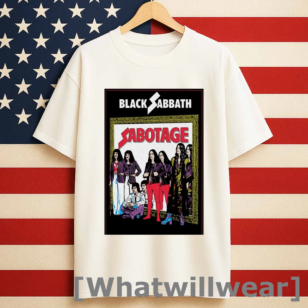 Black Sabbath Sabotage Flocked Blacklight 2025 Shirts