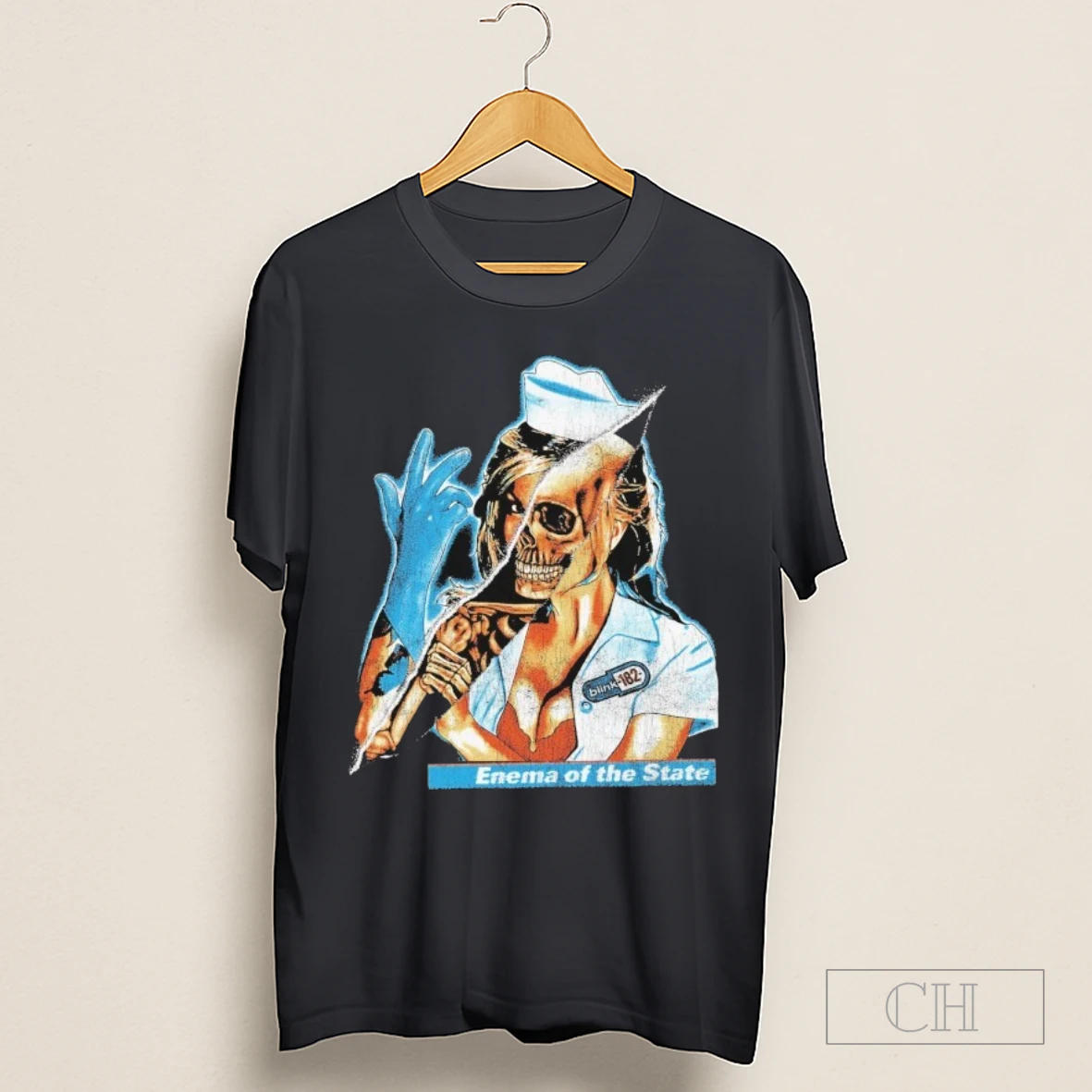 Blink 182 Enema Of The State Skeleton Nurse Shirt