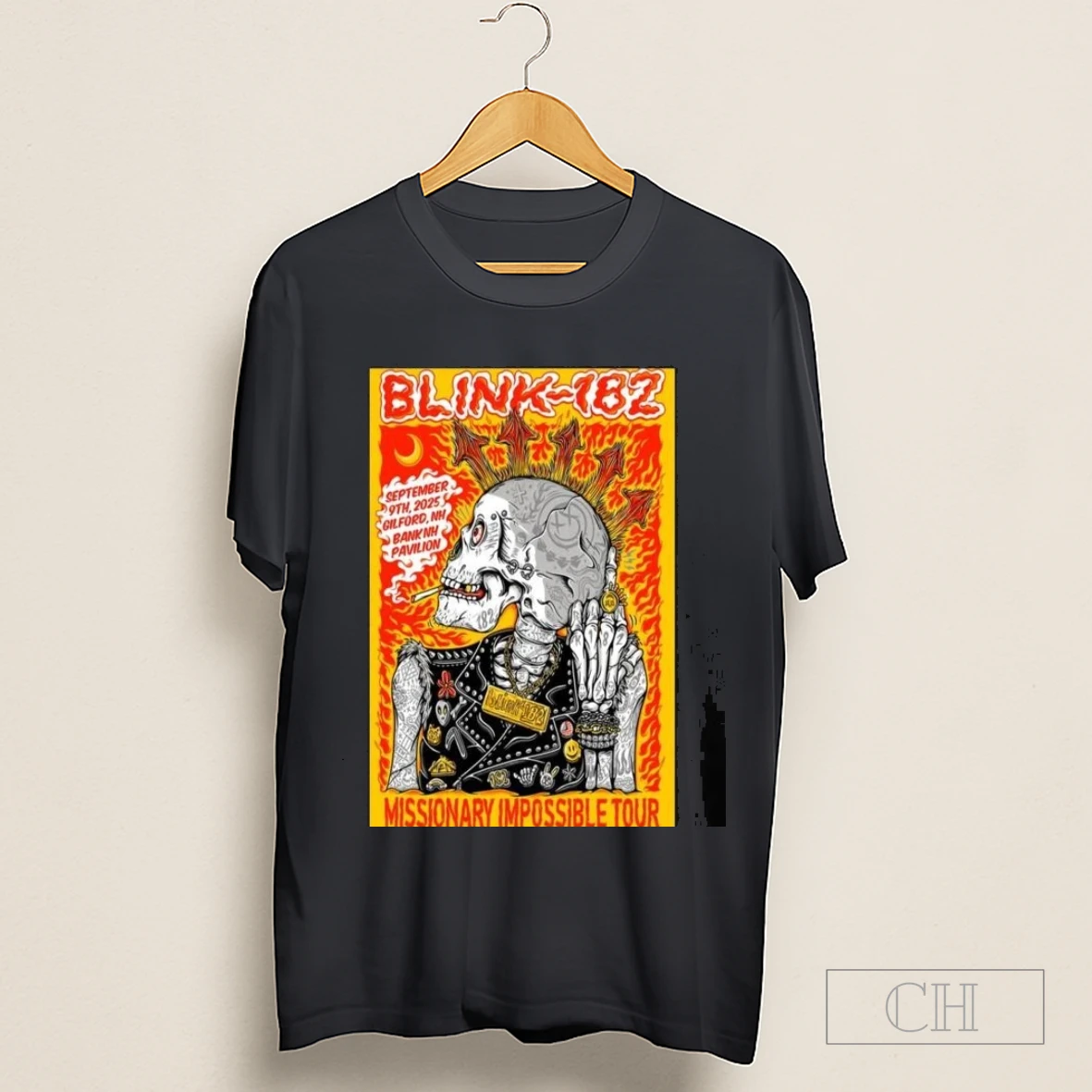 Blink 182 Sept 9 2025 Gilford Nh Concert Shirt