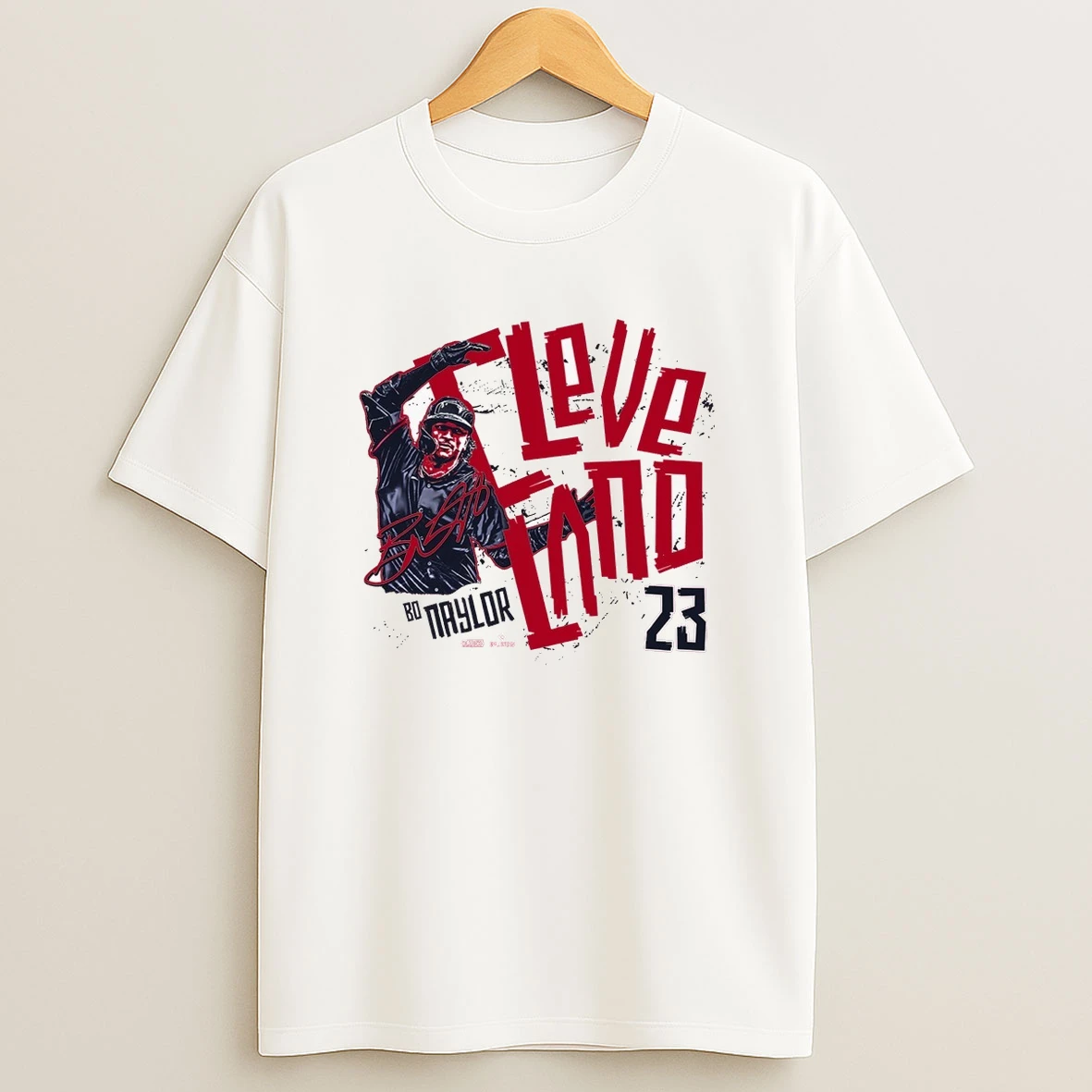 Bo Naylor For The Cleveland Guardians Mlbpa Signature Painting Shirts