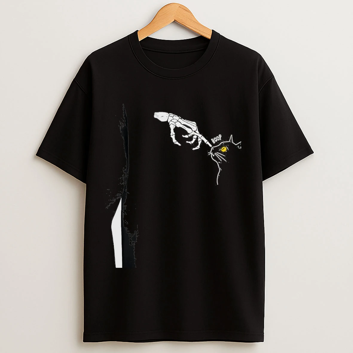 Boop Skeleton And Black Cat Halloween Shirts