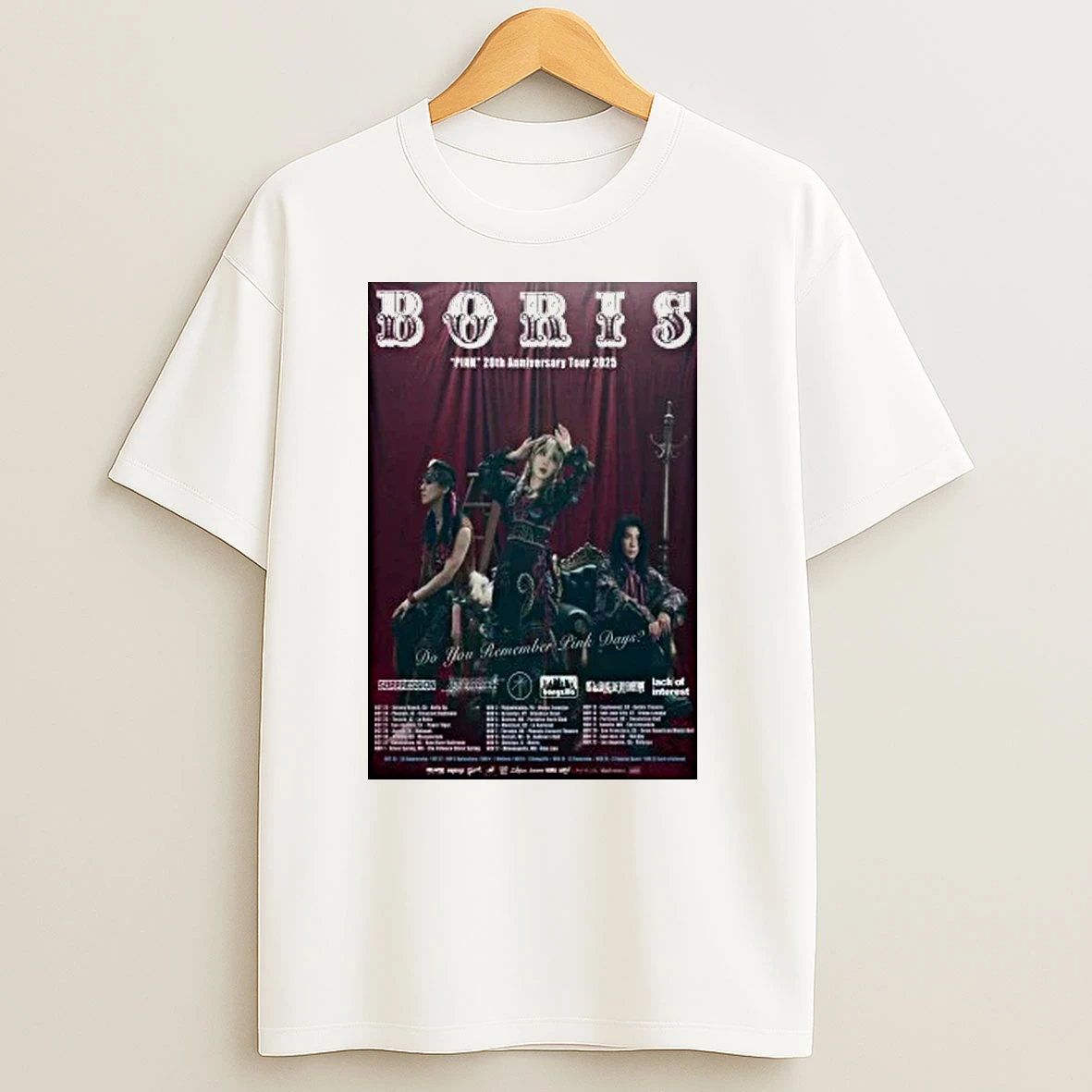 Boris Pink 20th Anniversary Tour 2025 New Shirts