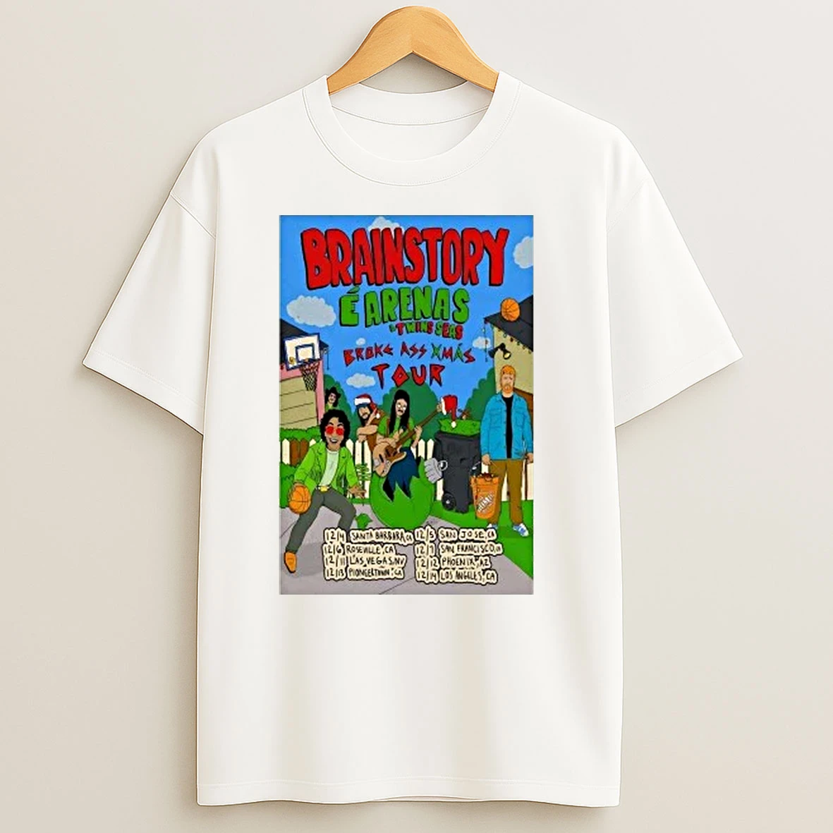 Brainstory And Twin Seas Broke Ass Xmas Tour 2025 Shirts