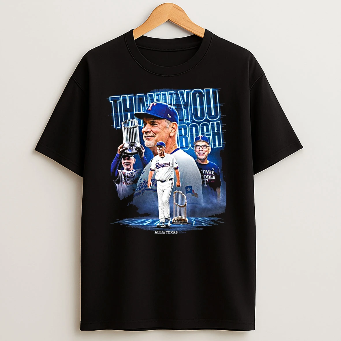 Bruce Bochy Texas Rangers Thank You World Series Championship Shirts