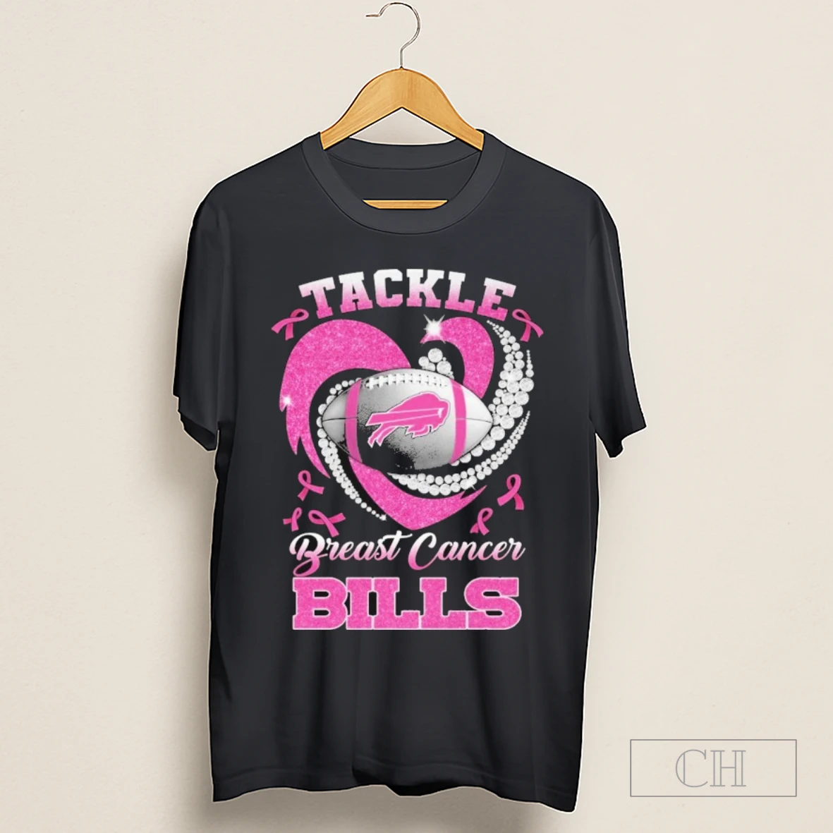 Buffalo Bills Tackle Breast Cancer Heartbeat Shirt