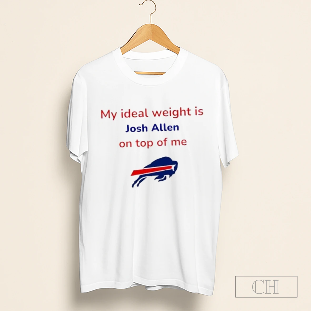 Buffalo Bills Football My Ideal Weight Is Josh Alien On Top Of Me Shirt