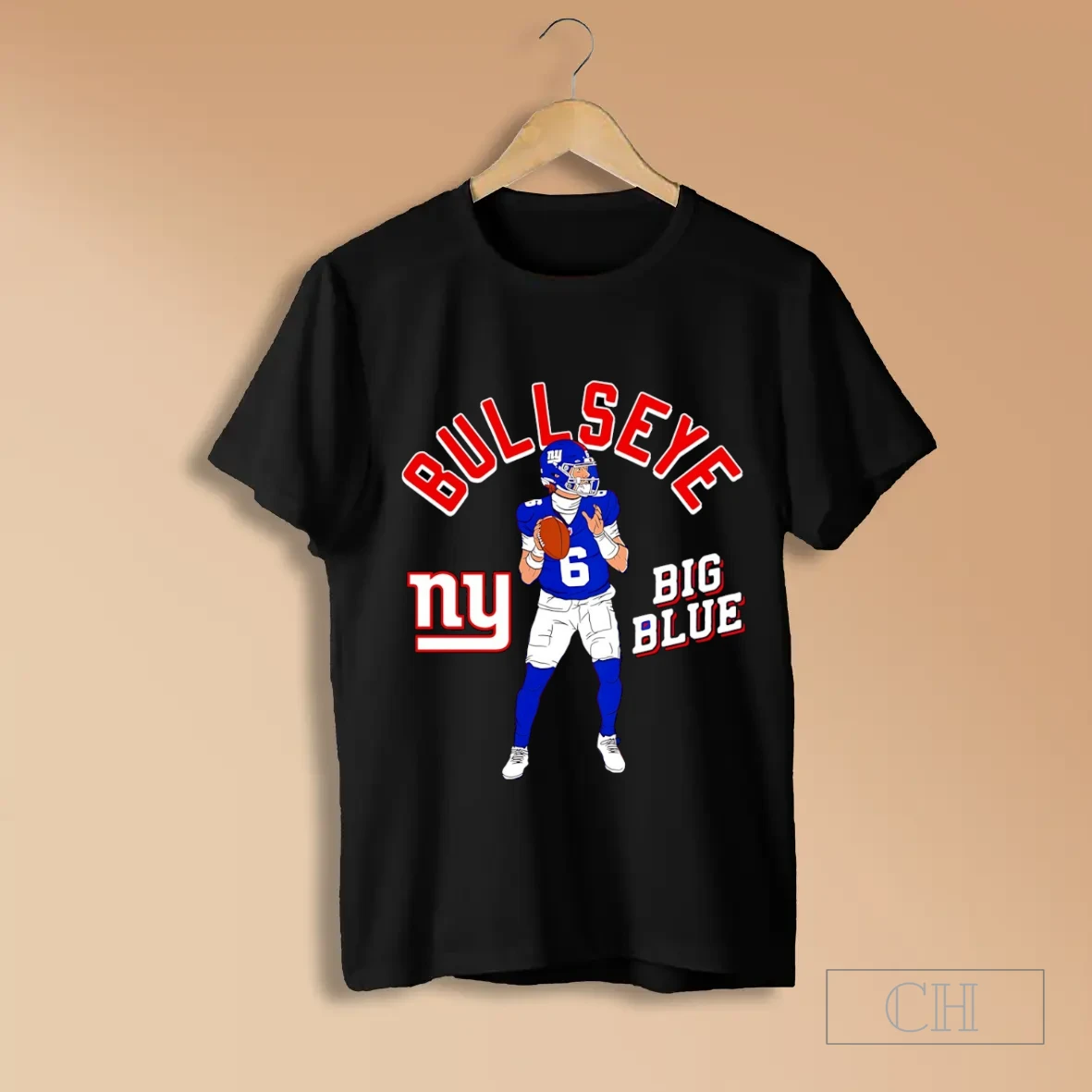 Bull Seye Jaxson Dart New York Giants Nfl Big Blue 2025 Shirts