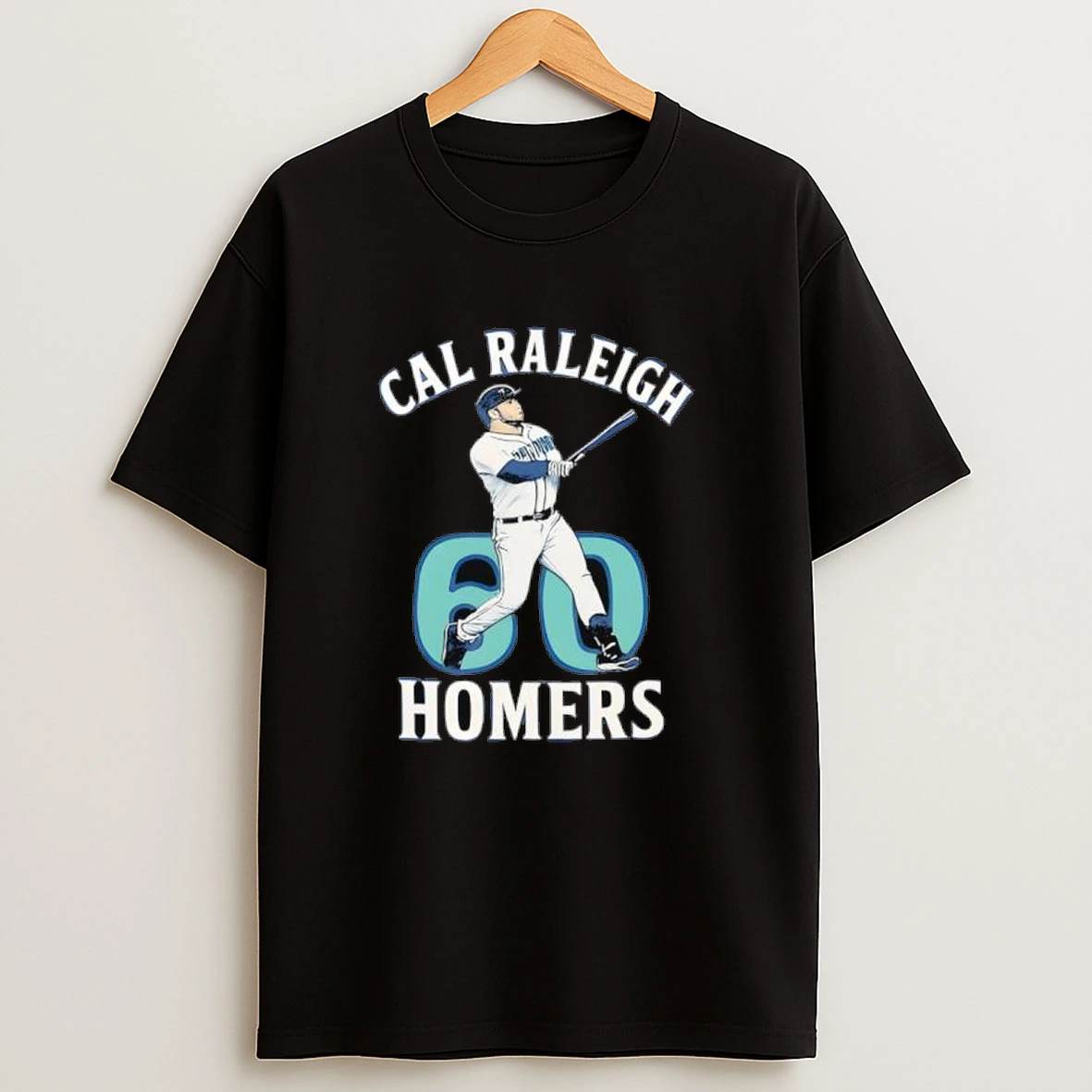 Cal Raleigh 60 Home Runs Seattle Mariners 2025 Al West Champions Shirts