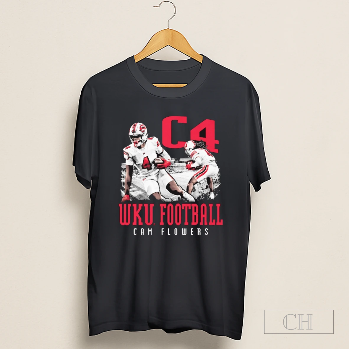 Cam Flowers C4 Western Kentucky Hilltoppers Football Ncaa Illustrated Shirt