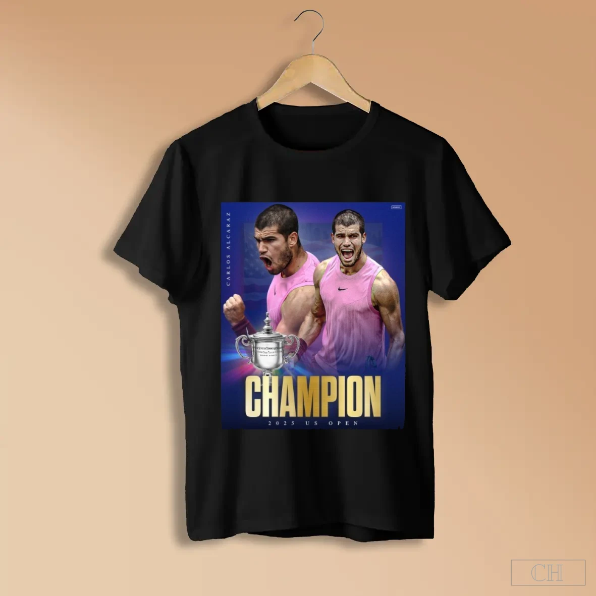 Carlos Alcaraz A Six Time Grand Slam Champion Us Open Winner 2025 Trophy Shirts