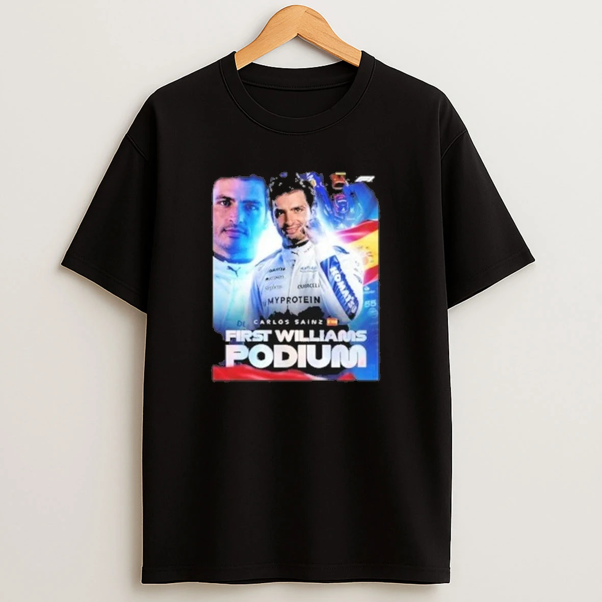 Carlos Sainz At F1 First Williams Podium In Singapore Grand Prix On September 22 2025 Shirts