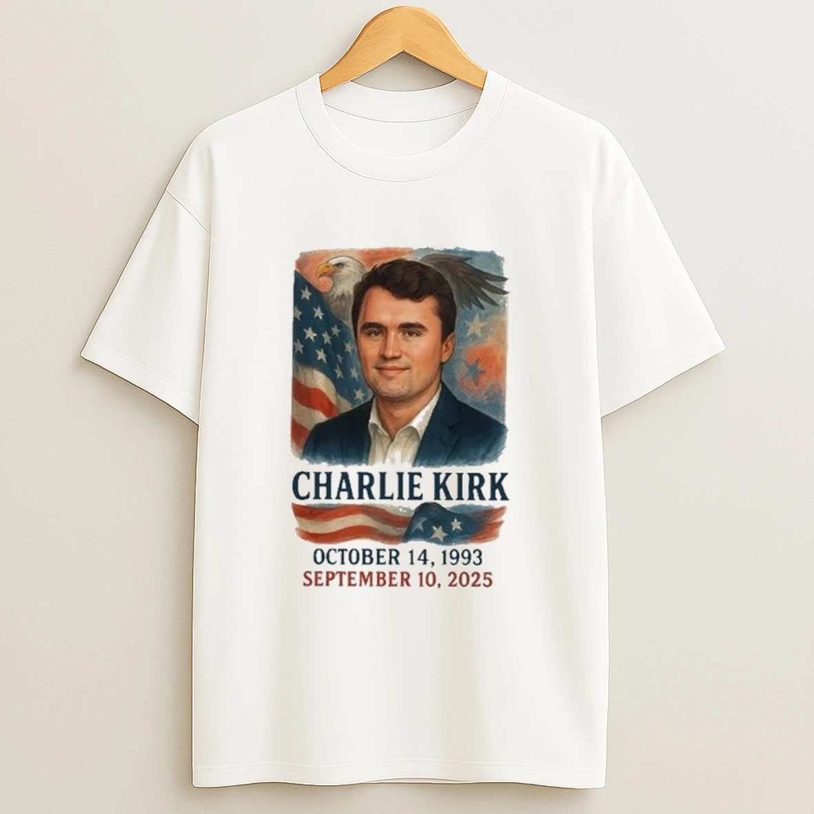 Charlie Kirk American Flag Oct 14 1993 Sep 10 2025 Shirts