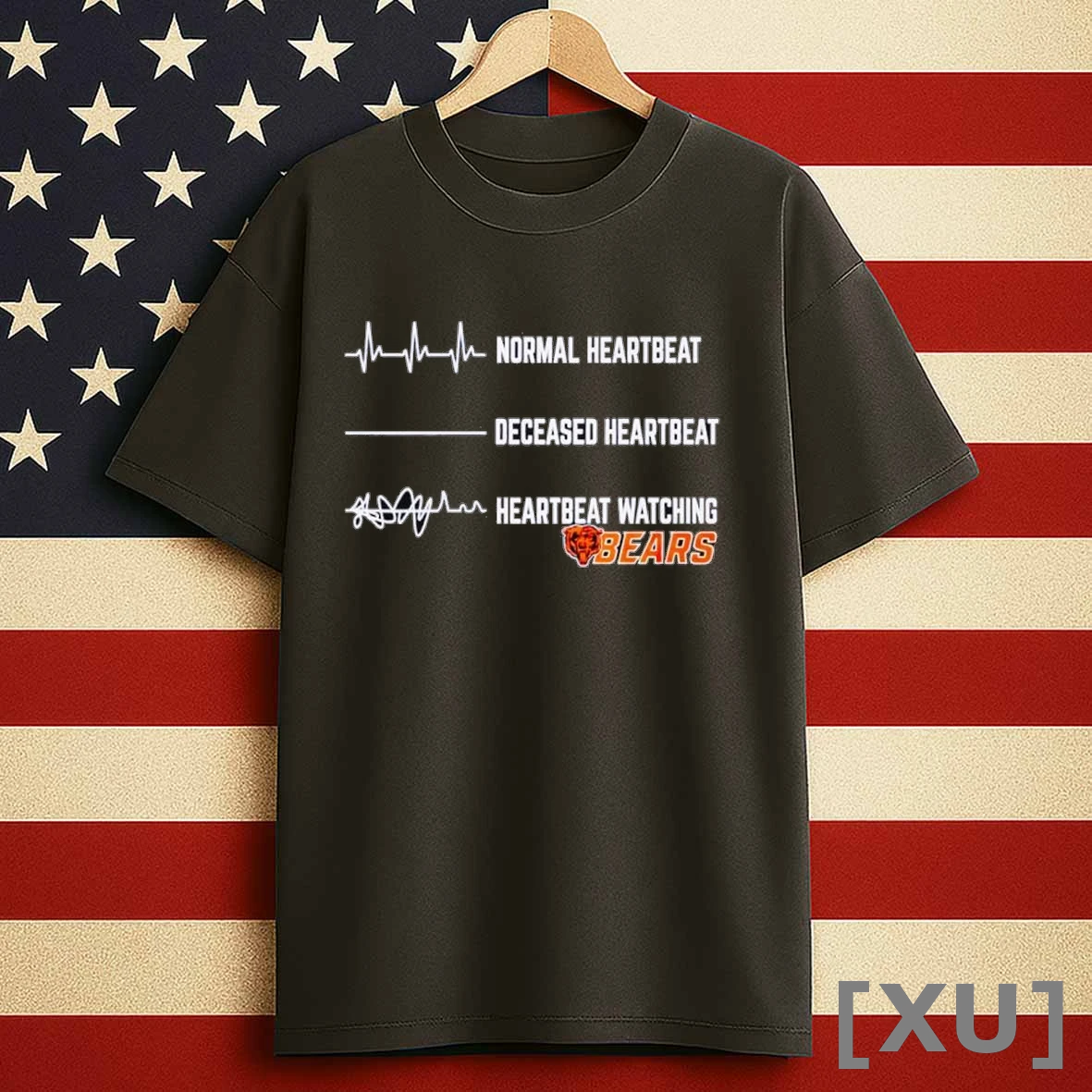 Chicago Bears Normal Heartbeat Deceased Heartbeat Heartbeat Watching Shirts