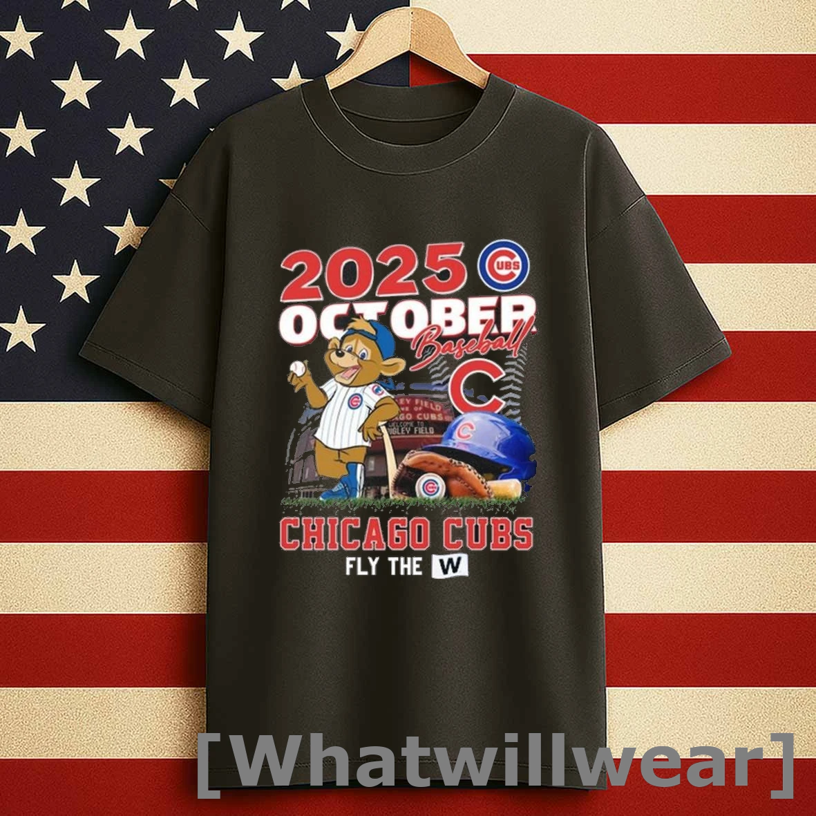 Chicago Cubs 2025 October Baseball Postseason Mascot Shirts
