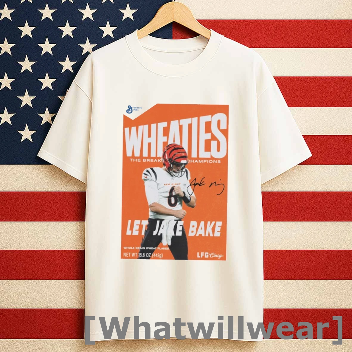 Cincinnati Bengals Nfl Jake Browning Wheaties Let Jake Bake Shirts