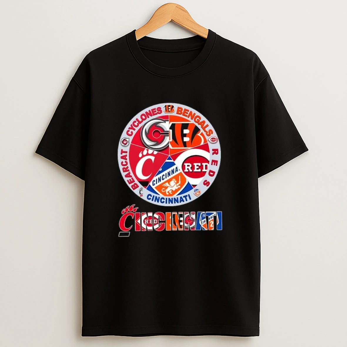 Cincinnati Team Sports Cincinnati Bengals X Cincinnati Reds And Cincinnati Bearcats X Cincinnati Cyclones Shirts