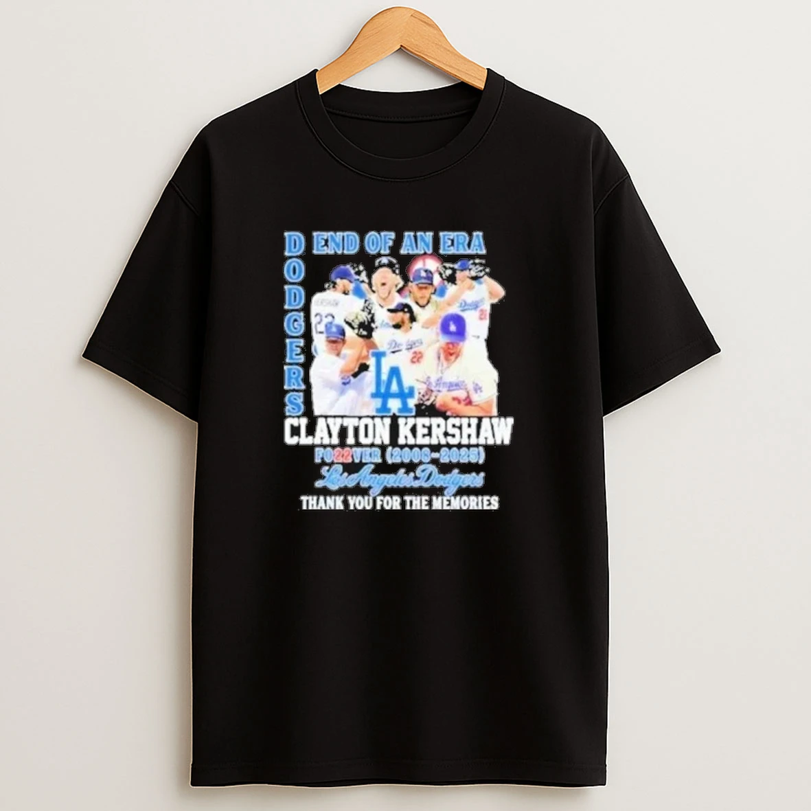 Clayton Kershaw End Of An Era Forever 2008 2025 Los Angeles Dodgers Thank You For The Memories Shirts