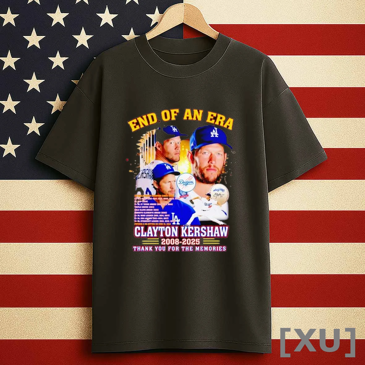 Clayton Kershaw Los Angeles Dodgers End Of An Era 2008 2025 Thank You For The Memories Shirts