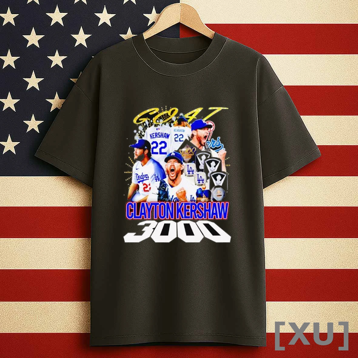 Clayton Kershaw Los Angeles Dodgers Goat 3000 Signature Shirts
