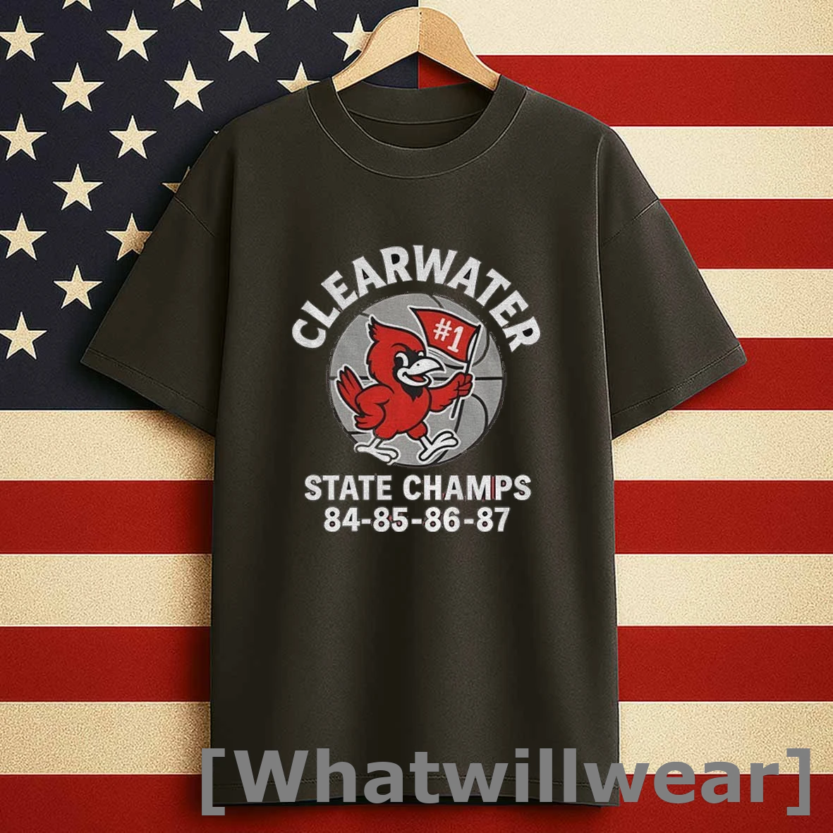 Clearwater State Cardinal Football Champs 84 85 86 87 Shirts