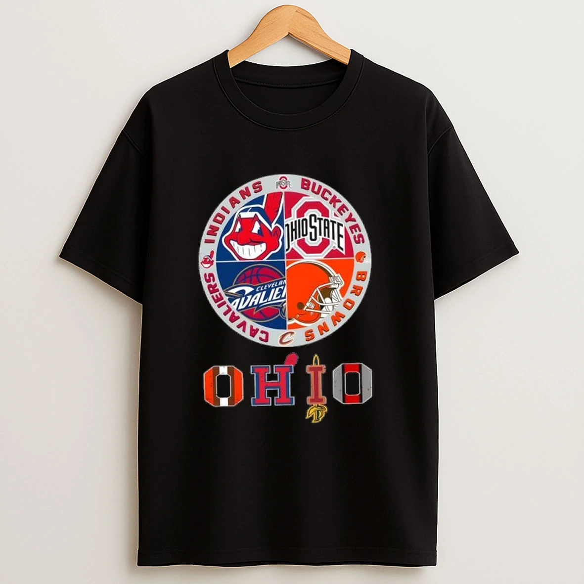 Cleveland Guardians X Ohio State Buckeyes And Cleveland Cavaliers X Cleveland Brown Logoo Ohio Shirts