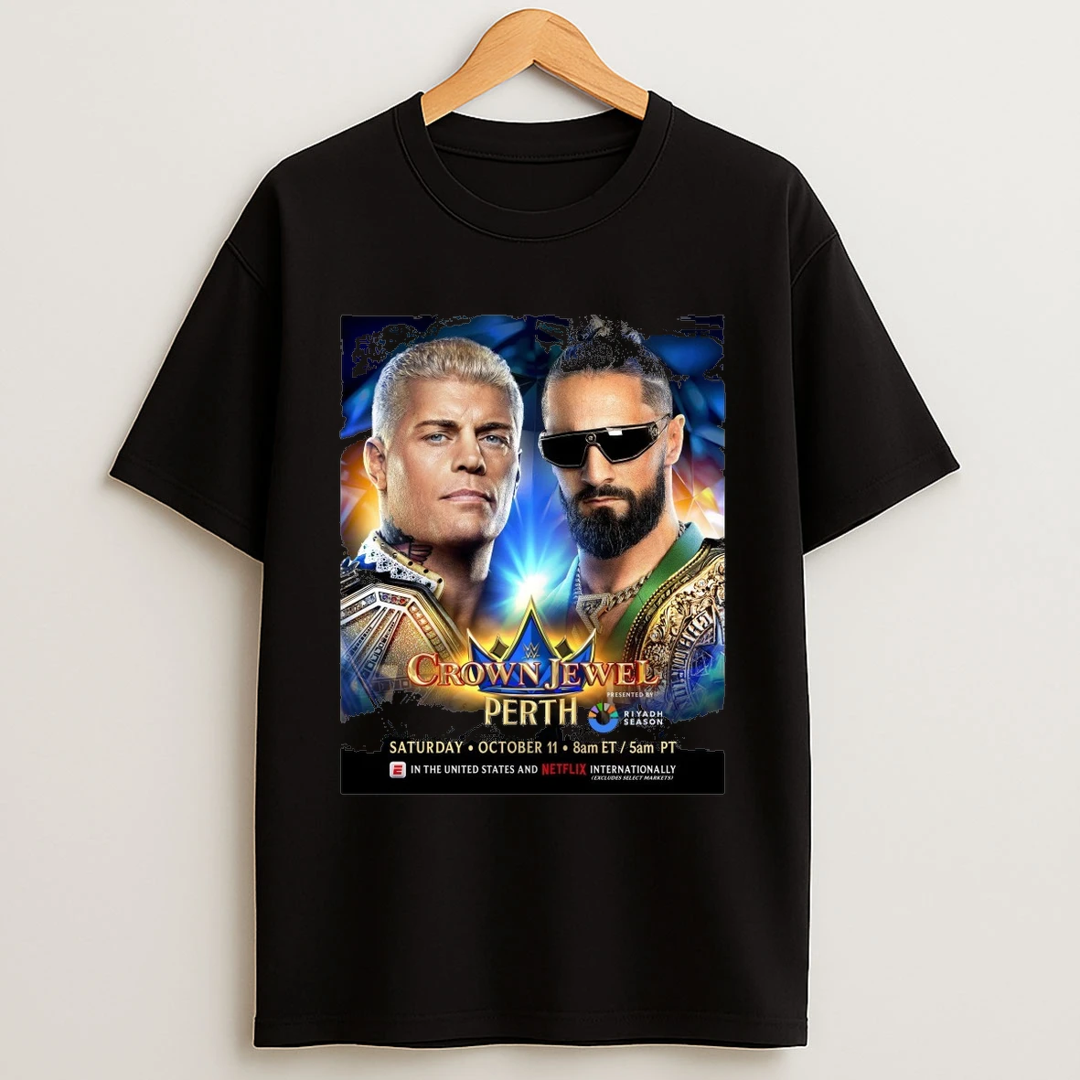 Cody Rhodes Vs Seth Rollins Wwe Crown Jewel Perth On Saturday October 11 2025 Shirts