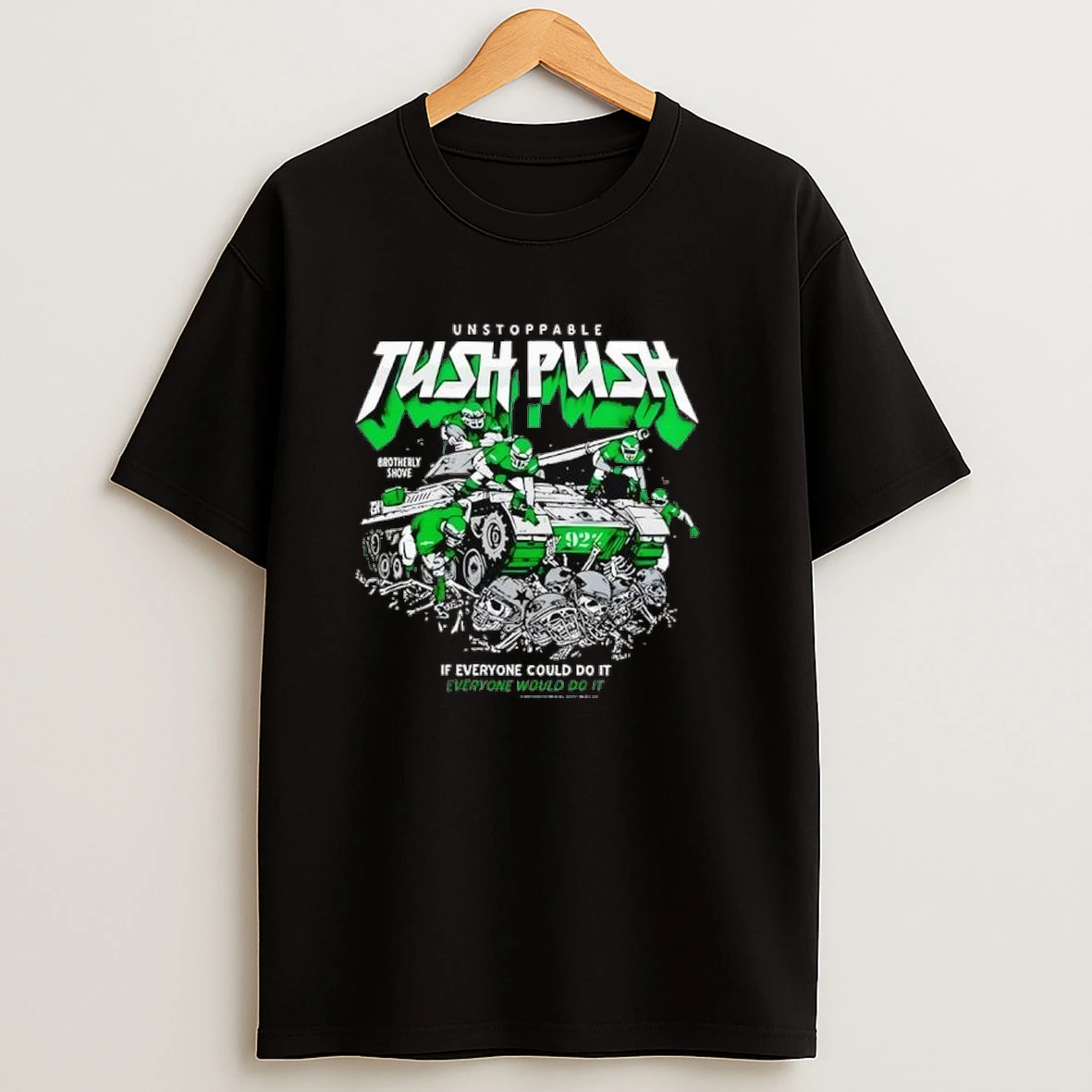 Cracked Bell Philadelphia Tush Push If Everyone Could Do It Graphic Shirts