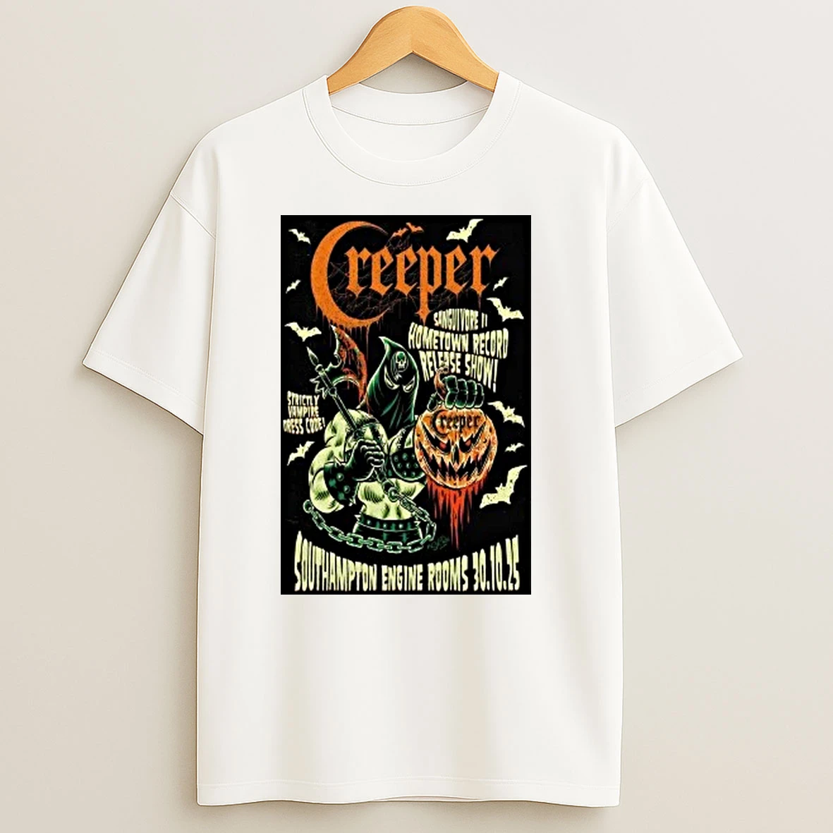 Creeper Oct 30 2025 Southampton Uk At Engine Rooms Tour Shirts