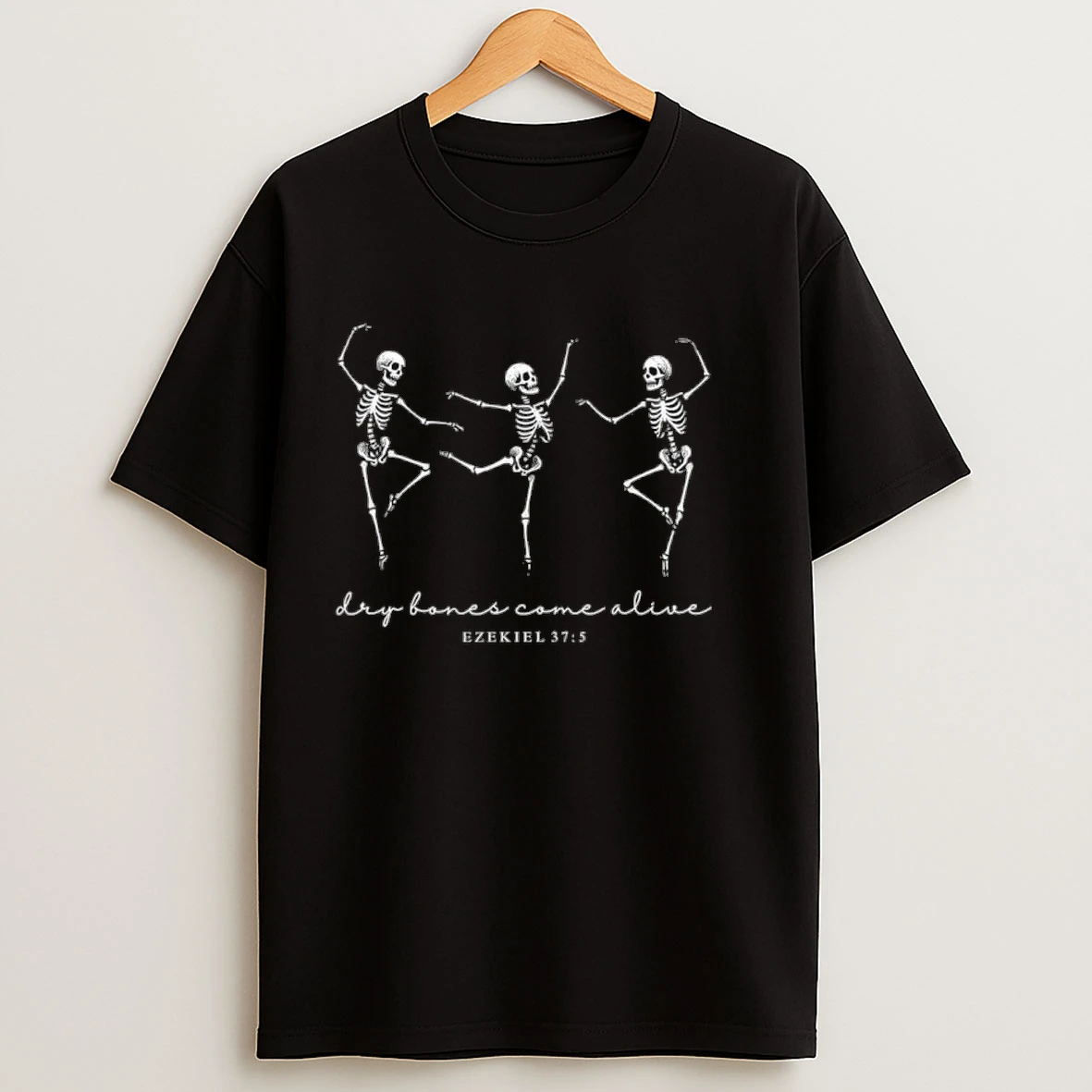 Dancing Skeleton Dry Bones Come Alive Christian Halloween Shirts