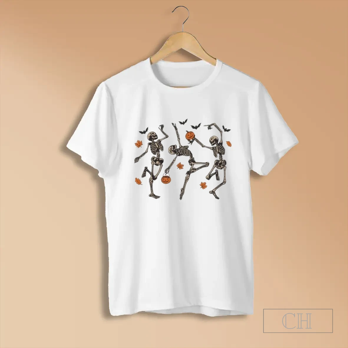 Dancing Skeleton Pumpkin Spooky Season Halloween Costume T Shirts