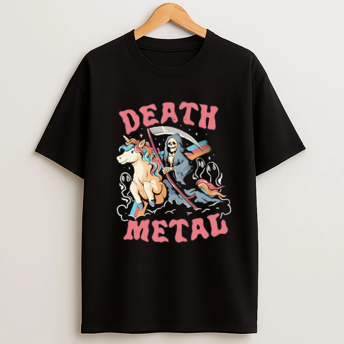 Death Metal Unicorn Rainbow Shirts