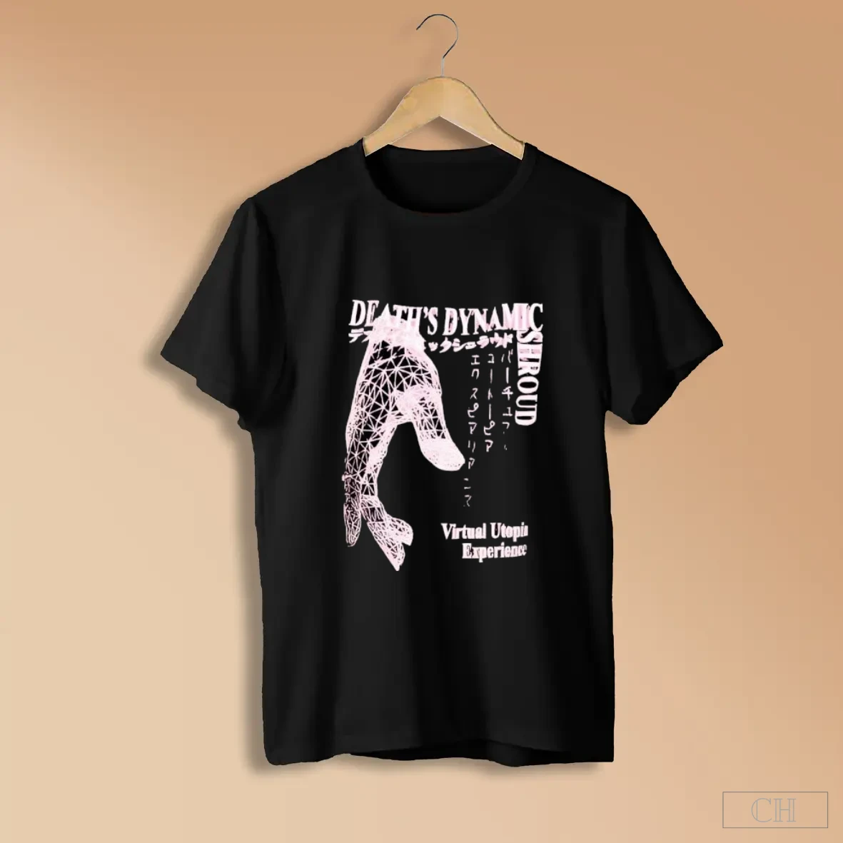 Death_s Dynamic Shroud Virtual Utopia Experience Japanese Text S Black Shirts