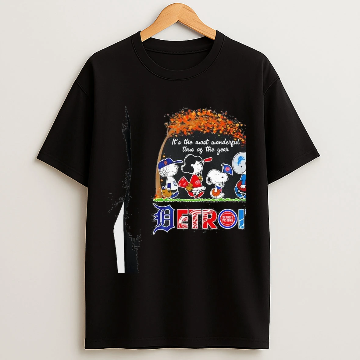 Detroit Spirit Peanuts Its The Most Wonderful Time Of The Year Shirts