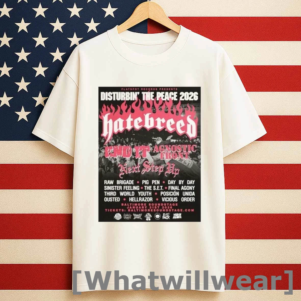 Disturbing The Peace 2026 Festival At The Baltimore Soundstage In Baltimore Md On January 31 2026 Shirts