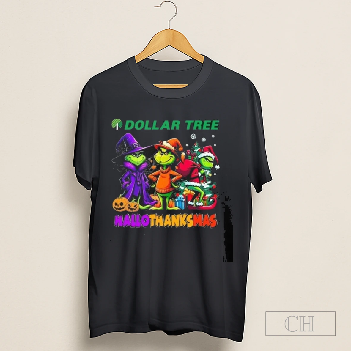 Dollar Tree The Grinch Hallothanksmas 2025 Shirt