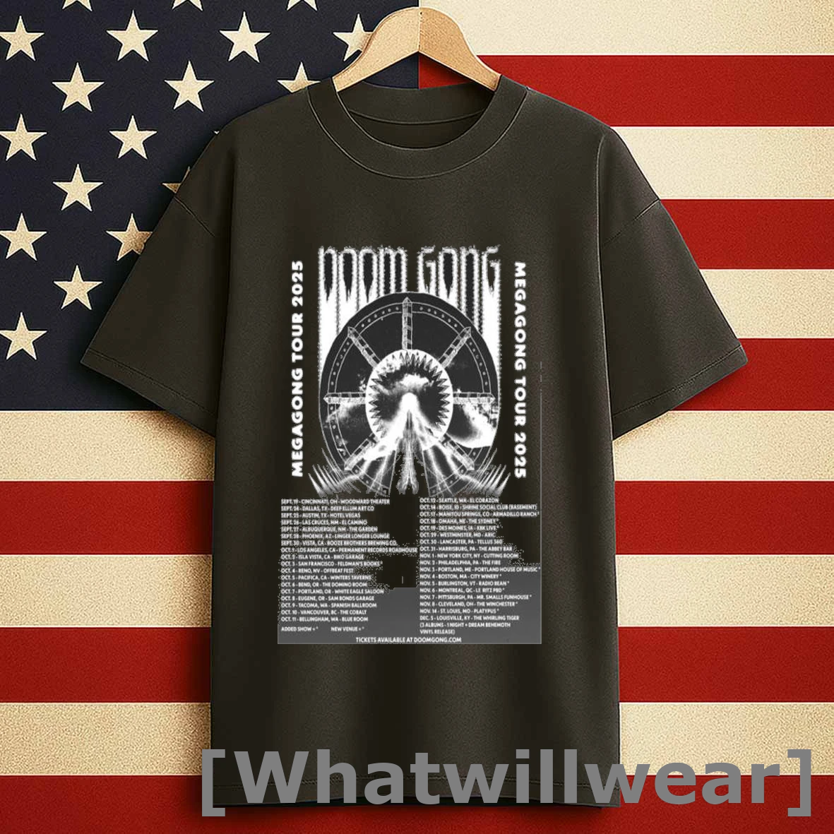 Doom Gong Megagong Tour 2025 Shirts