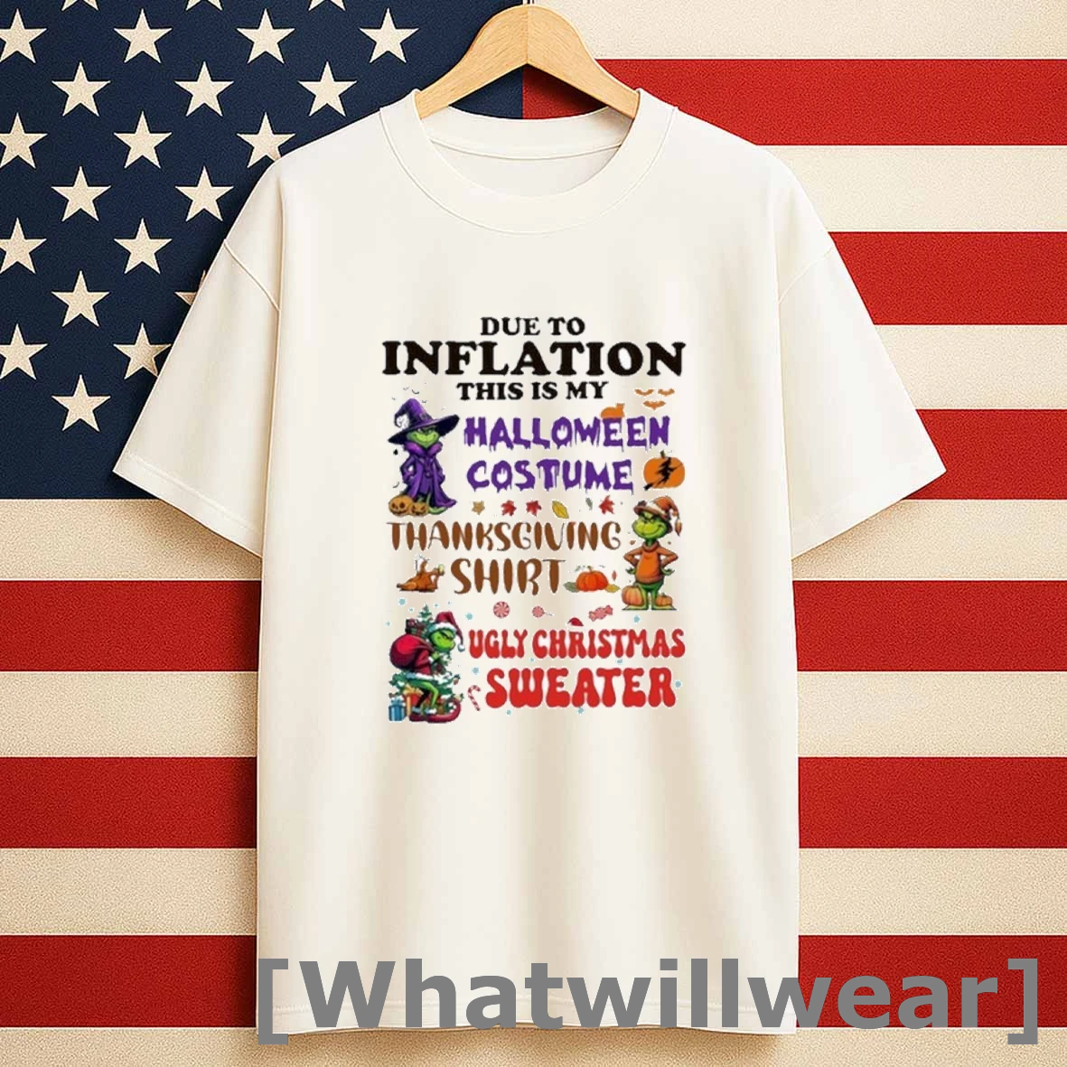 Due To Inflation This Is My Halloween Costume Thanksgiving Ugly Christmas Shirts