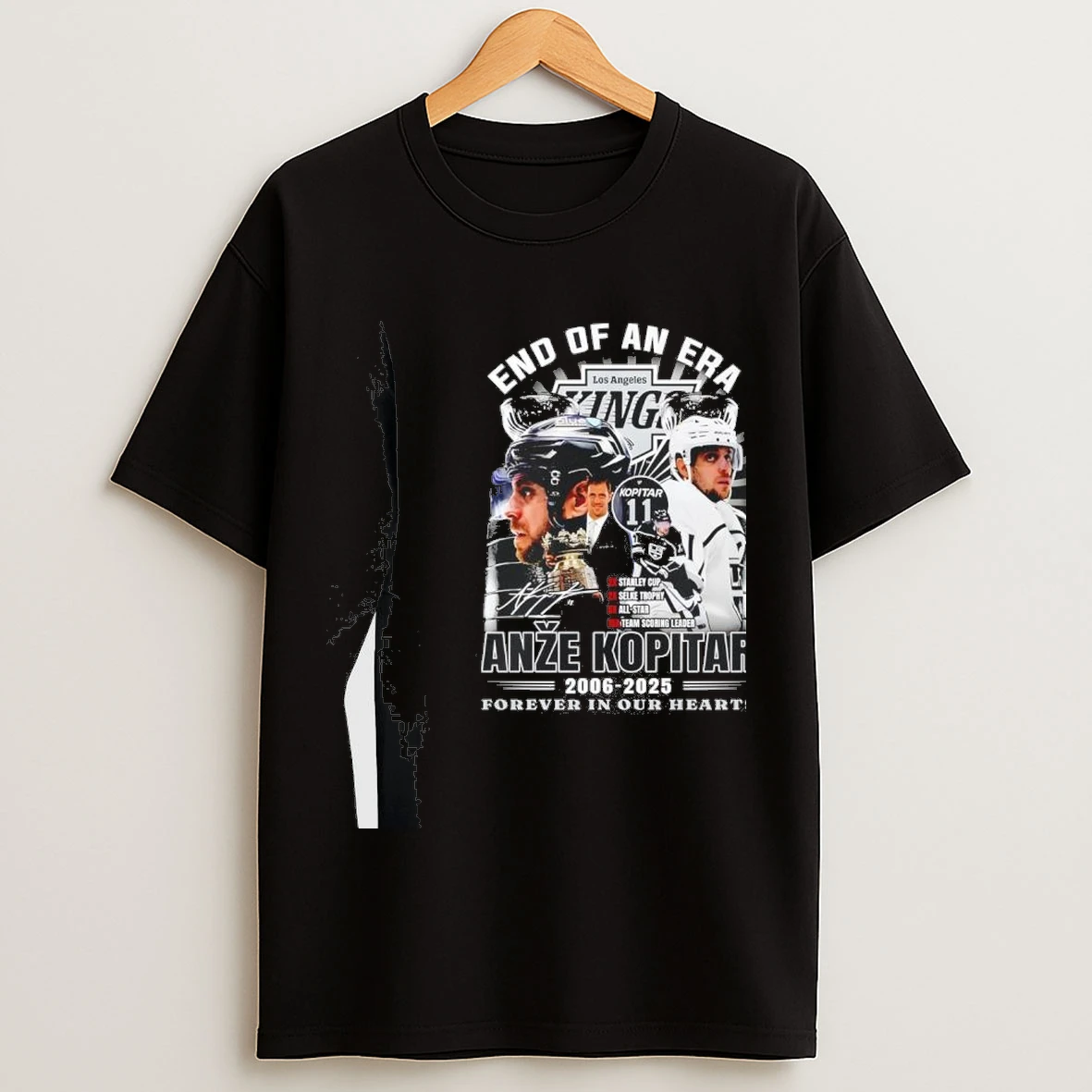 End Of An Era Anze Kopitar Los Angeles Kings 2006 2025 Signature Forever In Our Hearts Shirts
