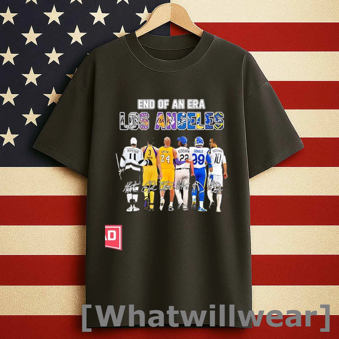 End Of An Era Los Angeles Sports Figures Signatures Shirts