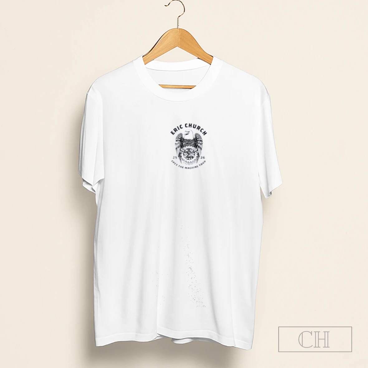 Eric Church Free The Machine Tour 2025 Eagle Shirt