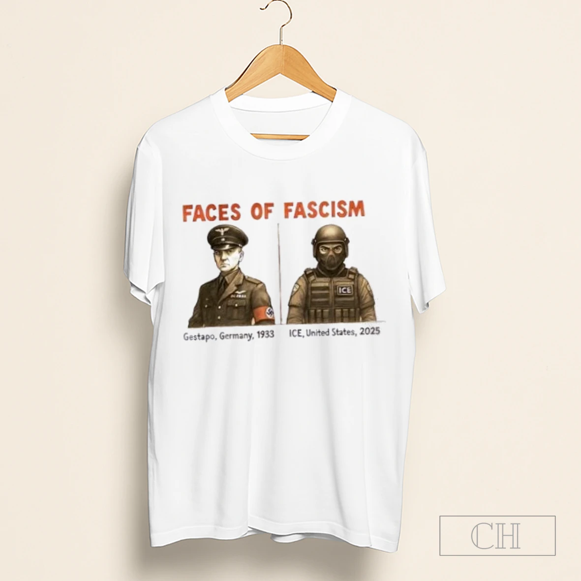Faces Of Fascism Gestapo Germany 1993 Ice United States 2025 Shirt